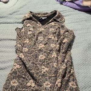 Black and Tan floral dress